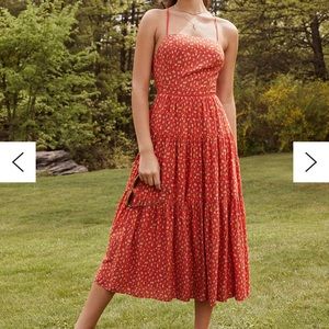 Urban Outfitters UO Sparks Fly Tiered Midi Dress